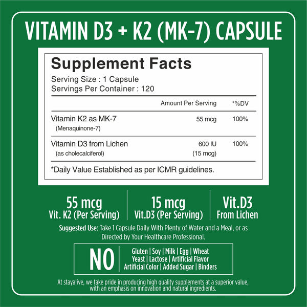 Vitamin D3 K2 Capsules